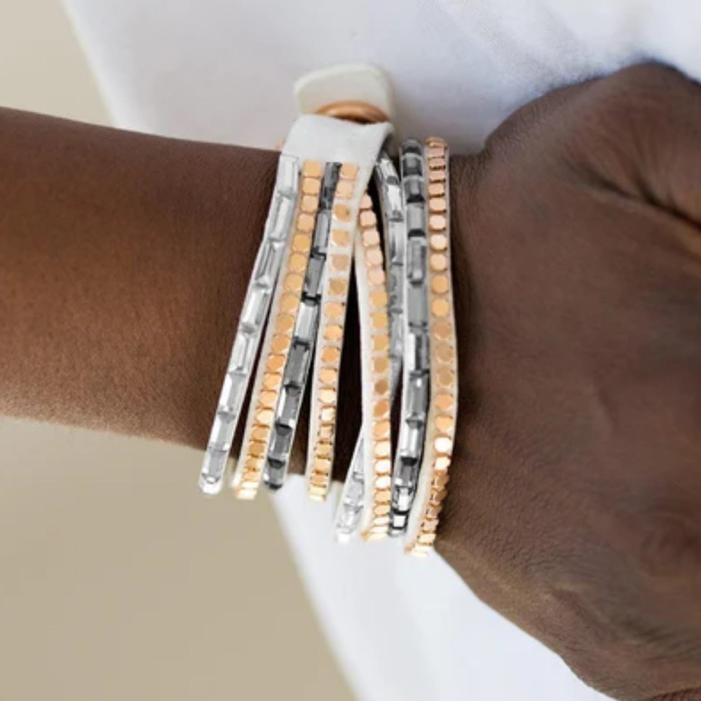 Paparazzi Silver and Gold Wrap Bracelet